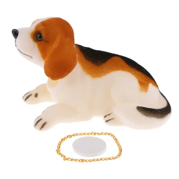 1 Bucată Bobbing Cap De Câine Masina Câine Beagle Papusa Clătinînd Din Cap În Cap De Câine Pentru Decorare Auto Ornament