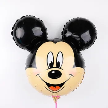 1 set Minnie cap de Mickey mouse, Baloane Folie Happy Birthday party, Decoratiuni copii, Desene animate consumabile Partid roz albastru latex jucarii