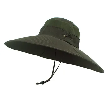 15cm Super Mult Margine Largă Pălărie Găleată Respirabil iute Uscat Bărbați Femei Boonie Hat Vara UV Capac de Protecție Drumeții, Pescuit Palarie de Soare