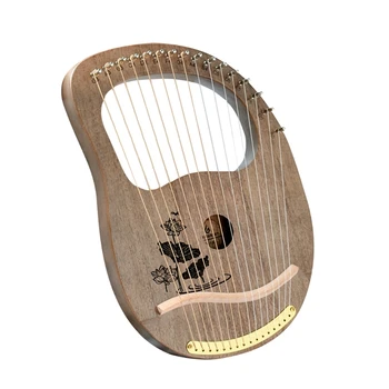 16 Siruri de caractere de Metal Portabile Liră Harpă Corp Mahon Instrument Muzical Clasic PXPF