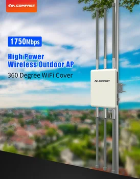 1750Mbps Gigabit POE Wireless Exterior AP Router 802.11 AC Dual Band Wifi Access Point AP 6*8dBi Antena WiFi Acoperi Stație de Bază