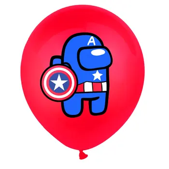 1Set Printre Noi cu Super-Erou Balon Latex cu Heliu balon Joc Temă Petrecere de Aniversare Fericită Decoratiuni Jucării de Desene animate Pentru Copii