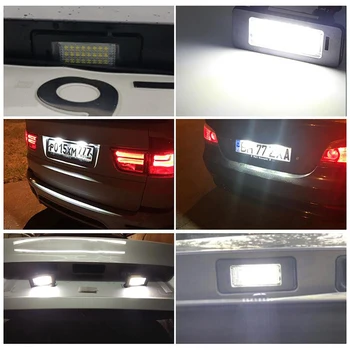 2 BUC LED-uri Auto Numărul de Înmatriculare Lampă de Lumină Pentru MINI COOPER S CLUBMAN R56 R57 R58 2nd Gen MKII MINI Cooper 2006-