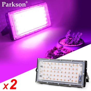 2 buc/lot Planta cu LED-uri Cresc Light Lampa de 50W 220V Spectru Complet Instalație cu efect de Seră Hidroponică a Plantelor lumina Reflectoarelor cu LED-Instalație Nocturnă