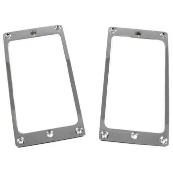 2-pack de Argint Full-size Humbucker Placa de Acoperire Inele pentru Chitare Electrice (Profil Plat)