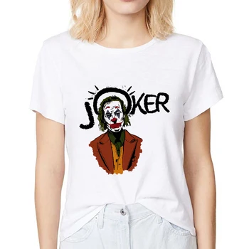 2019 Joaquin Phoenix Joker cool tricou femei de vara nou alb casual femme fata de t-shirt tricou streetwear