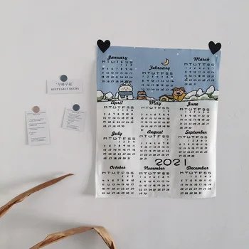 2021 Calendar Pânză Agățat De Perete De Pânză Elev Dormitor De Decorare Perete Urât Pânză Ins Foto Recuzită Fotografie De Fundal Pânză