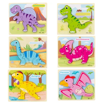 Custodian Daddy Ninth 3d puzzle cu dinozauri desene animate jucărie dinozaur forma de potrivire  montessori din lemn copilarie jucărie de învățământ pentru copii fete băiat  cumpara online - Jucării & Hobby-Uri \ www.digitalmanohar.ro