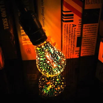 3D Star focuri de Artificii de Efect de lumina de Noapte LED Lampă E27 AC85V-265V Edison Bec LED A60 ST64 G80 G95 G125 Decorațiuni interioare de Iluminat