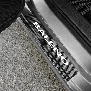 4D Fibra de Carbon Autocolante pentru Suzuki Baleno Parte Auto Accesorii Auto Pragului Ușii Paznicii Praguri de Acoperire Autocolant 4BUC