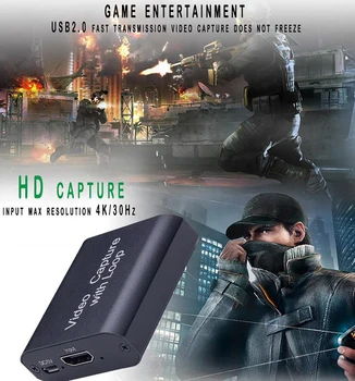 4K HD Video Capture Card compatibil HDMI Captura Video Cu Buclă USB2.0 Carduri Grabber Live Streaming Video De Înregistrare
