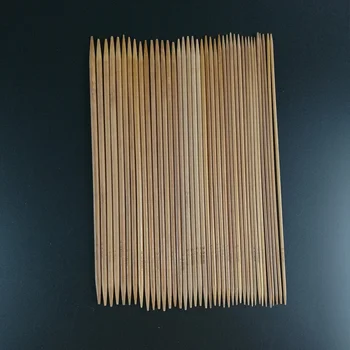 55Pcs 11sizes Dublu Ascuțite de Bambus Carbonizat Croșetat de Tricotat Ace de Tricotat Tricot Kit Interne Costura Accesorii de Cusut