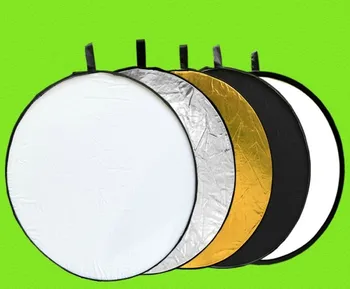 60/80/110cm 5 in 1 runda Multi Rundă Pliabil disc Reflector Lumina Difuzor pentru Blitz Foto, Fotografie de Studio