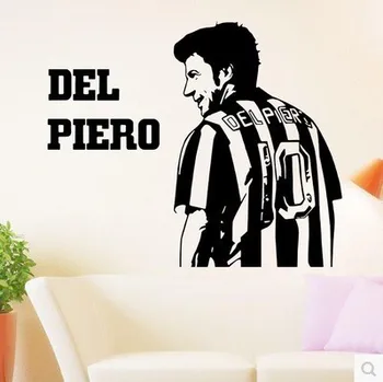 Alessandro del Piero Vinil Fotbal Jucător de fotbal Perete Amovibil Autocolante de Arta Citat de Vinil Decal Decor Poster Mural DIY Cadou
