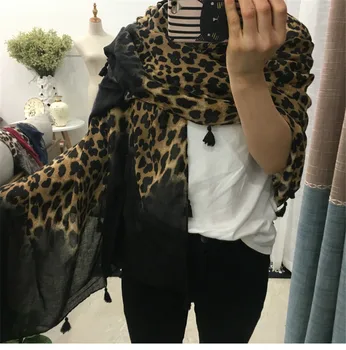 Antumn De Iarnă Sexy Ombre Leopard Dot Vascoza Șal Eșarfă Pentru Femei De Înaltă Calitate, Înfășurați Gât Snood Pashminas Furat Musulmane Hijab Sjaal