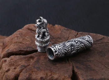 Argint 925 pandantiv dragon farmec Incinerare bijuterii Capsulă ash urna titularului ( fără Lanț) A2630