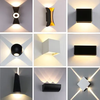 Artpad Modern Interior Impermeabil în aer liber Lampa de Perete AC220V Negru/Alb Dimmer LED Scara de Lumină pentru Baie Hotel de Iluminat Hol