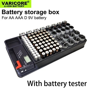 Bateriei Cutie de Depozitare Titularul Caz/Organizator/Container AA AAA C D și 9V baterie cu tensiune de Test metru
