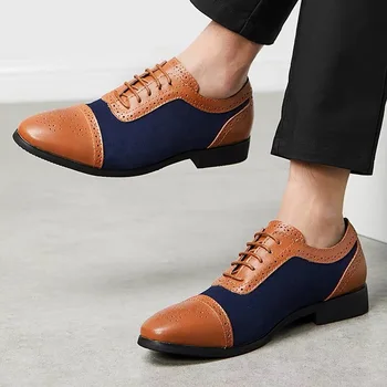 Bărbați Cap Toe Oxford Double Monk Strap din Piele și piele de Căprioară Pantofi Moderne de Moda Rochie Pantofi Barbati Pantofi Casual 38~48