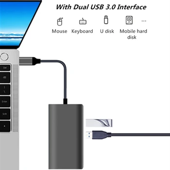 C USB Hub de Tip C Pentru HDMI VGA 1000Mbps Rj45 Ethernet, Slot pentru Card SD Reader Hub PD Încărcare Rapidă 8-În-1 de Tip C Dock Pentru Macbook Huawei