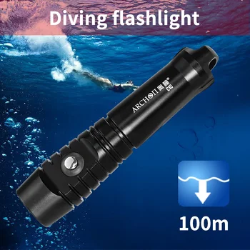 C10 6500K scufundări lanterna 1200lumen scufundări de iluminare lanterna USB de încărcare scufundări lumina Subacvatice 100m scufundări iluminat strobe, SOS