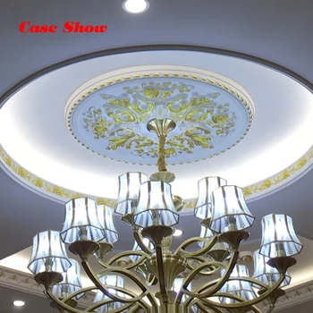 Candelabru tavan placa decor tavan rozeta D800mm PU tavan decorative a crescut pandantiv lampă de bază panou