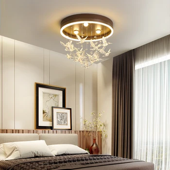 Colibri cu LED-uri moderne lustra pentru sufragerie, dormitor, camera copii, camera roz/alb/maro candelabru de iluminat lustru