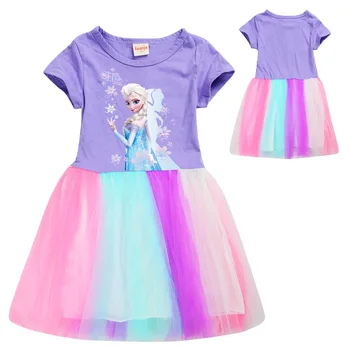 Copii Frozen Princess Rochii Pentru Fete De Moda Toamna Bumbac Mâneci Lungi Elsa Rochie Copii Costume Cosplay Ziua De Haine