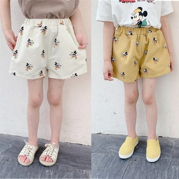 Disney Fierbinte Scurt Pentru Fete Baieti Mickey Minnie Mouse Copii Pantaloni De Vara Noi Casuel Călătorie Plaja Copii Pentru Copii Pantaloni De Bumbac