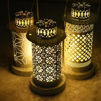 FENGRISE CONDUS Sfeșnic Lumina de Noapte Gol de Fier Lampa pentru Decorare Dormitor Baterie Noapte Lampă de Masă Lumină Decorativă Cadouri