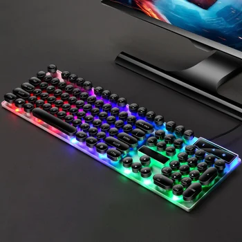 Gaming Keyboard GTX30/K820 prin Cablu USB 104 Butoane LED Backlit Tastatură de Gaming pentru PC Calculator lumina de fundal Tastatură Mecanică
