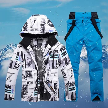 Iarna Costum De Schi Pentru Barbati Femei Vânt Impermeabil Echipament De Schi Snowboard Set De Sacou Masculin În Aer Liber Zăpadă Cald Jachete Și Pantaloni