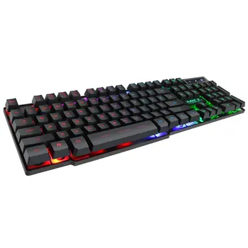 IMice Tastatură de Gaming 104 Taste cu iluminare RGB Mecanice Sentiment Keyboard Joc Tastaturi cu RU Autocolant pentru PC, Laptop