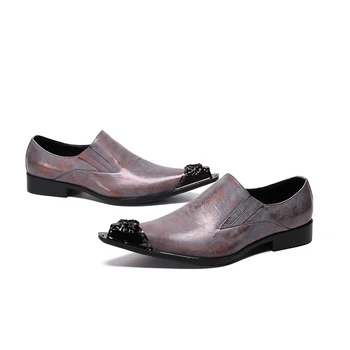 Italian de Lux, Stil office, pantofi de Celebritate Retro mens pantofi eleganți din piele de Oțel Tep Cantareata de Dans rochie de Petrecere pantofi pentru bărbați