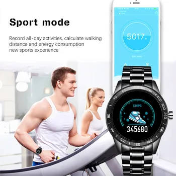 LIGE 2020 oțel Nou ceas inteligent barbati din piele smart watch sport Pentru iPhone rata de Inima tensiunea tracker de Fitness smartwatch