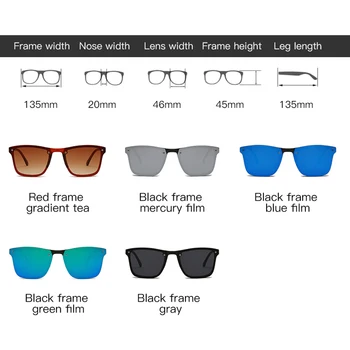 LongKeeper Clasic de Epocă Pătrat ochelari de Soare Barbati Femei Brand Design Oglindă Ochelari de Soare de sex Masculin de Conducere Umbra Gafas de sol mujer