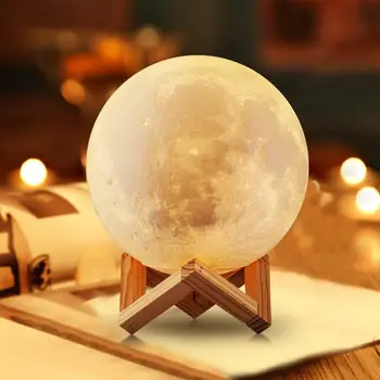 Luna Glob 3D de imprimare luna lampă de control tactil 2 culori lumina de noapte cadou creativ familie decorare dormitor copii