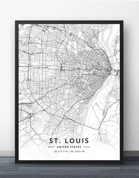 Maryville St Louis, MO, Missouri, statele UNITE ale americii Statele Unite ale Americii Hartă Poster