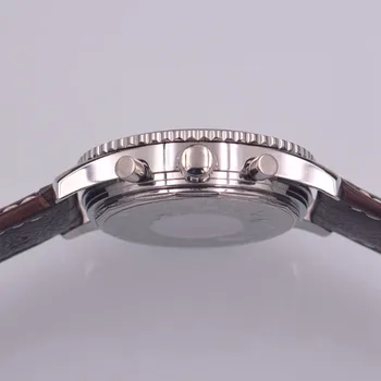 Mens Ceasuri de Top de Brand de ceasuri de Lux Bărbați corgeut Piele Cronograf Cuarț Ceas Pentru bărbați ceas Auto Data relogio masculino