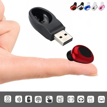 Mini Bluetooth În Ureche Invizibil Wireless Căști Intraauriculare cu Magnet USB Încărcător