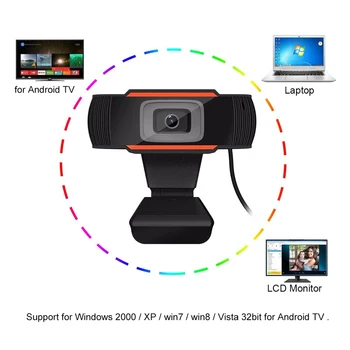 Miracare 30 de Grade Rotative 2.0 camera web HD 1080p Camera USB Înregistrare Video Camera Web cu Microfon Pentru Calculator PC Webcam