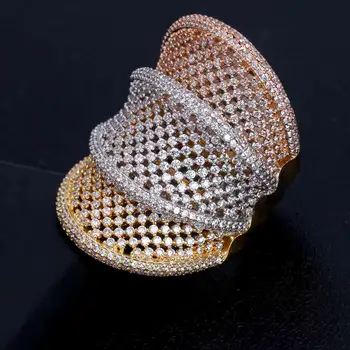 Mireasa A Vorbi Elegant Temperament Varisized Inel De Lux Complet Micro Pavate Cubic Zircon Bijuterii Unicat Pentru Femei Aniversare De Nunta