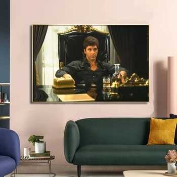 Modern Portret de Artă Panza Pictura Arta de Postere si Printuri de Arta de Perete Tony Montana Imagine pentru Camera de zi de Decorare Acasă