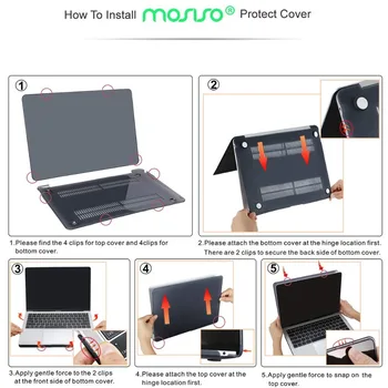 MOSISO 2018 Mat Caz Pentru Macbook Air 13 inch A1932 Laptop Sleeve pentru macbook Pro 13 15 Acoperi Cu Touch Bar A1706/A1707/A1990