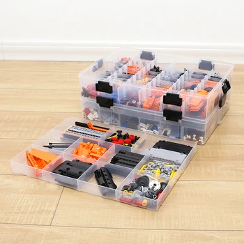 Multi-strat stratificat Blocuri de Constructii Jucarii Lego Capacitate Mare Parte Copii de Stocare de Caz Clar de Plastic Organizator Cutie de Distribuire