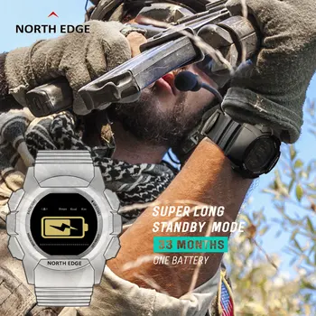 Nord EDGE Sport Barbati Ceas Militar Rezistent la Apa 100M Armata Led Digital Încheietura mâinii Cronometrele de Alarmă Pentru bărbați IOS Android
