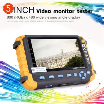 NOU 5 Inch TFT LCD 8MP HD TVI AHD CVI CVBS Analog Camera de Securitate Tester Monitor într-Un CCTV Tester VGA, Intrare HDMI IV8W
