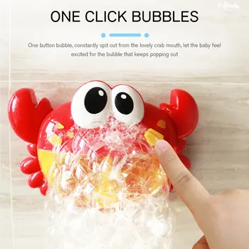 Noua Masina De Bule Cada Crab Mare Frog Caracatita Automată Filtru Bubble Blower Jucarii Cu Muzica Melodie Baie De Jucărie Pentru Copii Baieti Fete