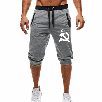Noul Brand de Moda pantaloni Scurți Bărbați 2019 Mens cccp Harajuku print pantaloni Scurti Fitness Masculin Pantaloni Jogger Shorts Hommes Plus Dimensiune M-XXXL