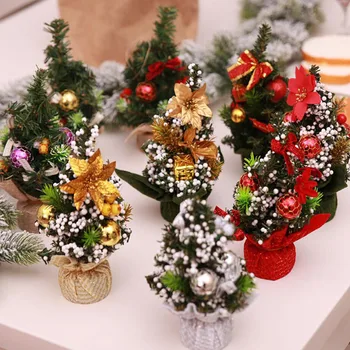 Noul Mini Pom De Crăciun Copac Mic De Craciun Decor De Masă De Crăciun Auto Accesorii De Interior Camera De Zi Dormitor Ornamente